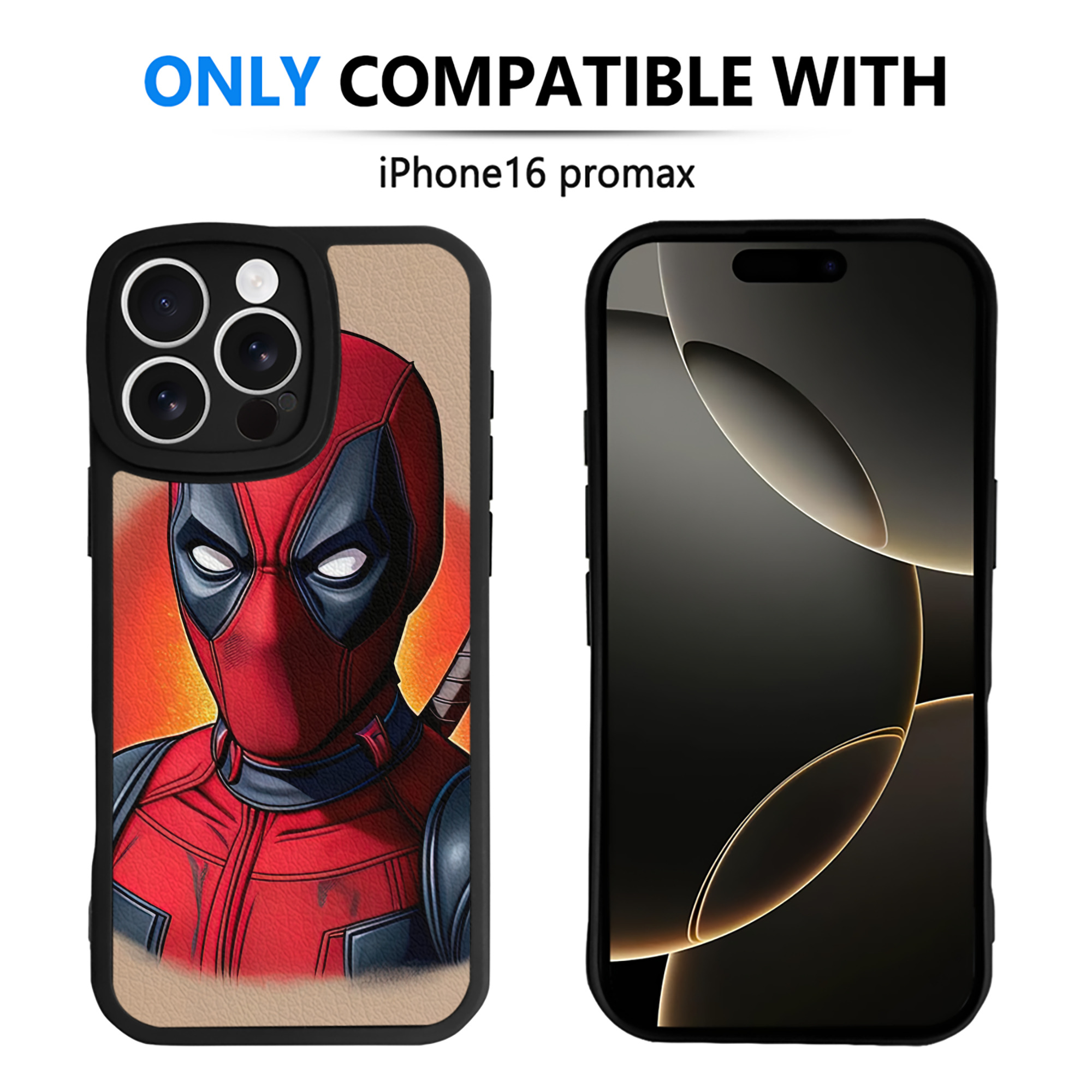 （画像用） Deadpool デッドプール 【iPhone 16シリーズ対応】シリコンスマホケース（レザー調） 材質：シリコン